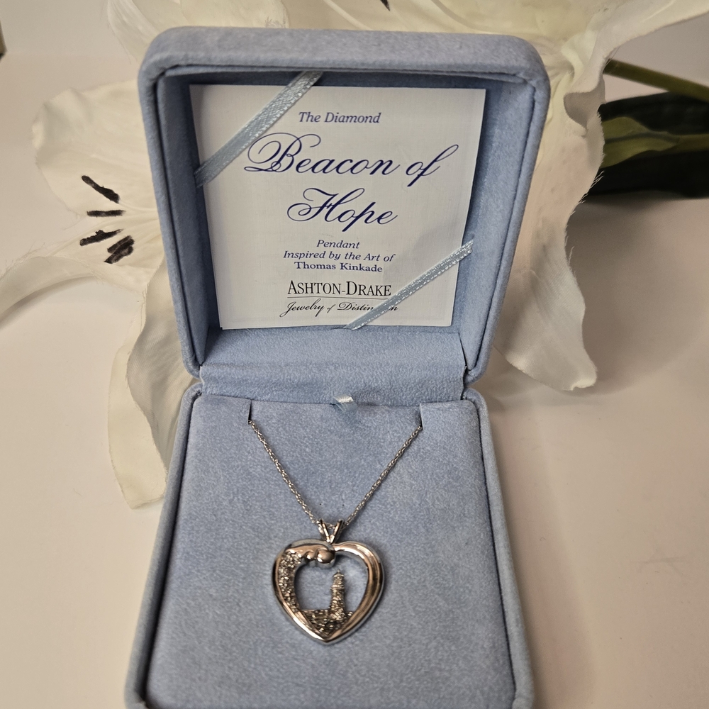 Ashton-Drake Silver Heart Necklace